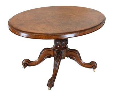 Lot 389 - Walnut loo table