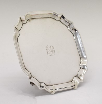 Lot 137 - Late Victorian Britannia standard silver card tray