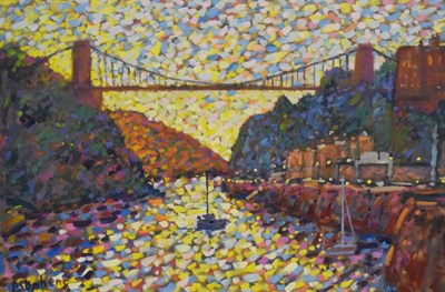 Lot 385 - Paul Stephens - Oil on board - 'Clifton Suspension Bridge'