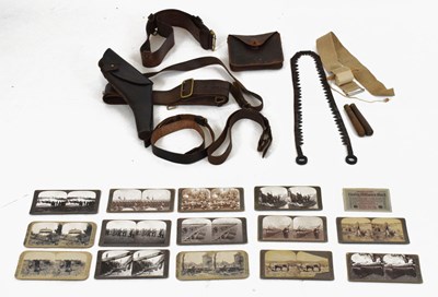 Lot 277 - Francis Wood & Son First World War folding trench saw, photos, etc.