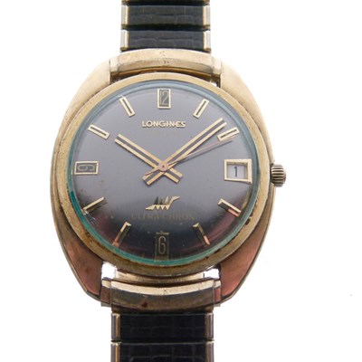 Lot 95 - Longines - Gentleman's Automatic Ultra-Chron gold plated wristwatch