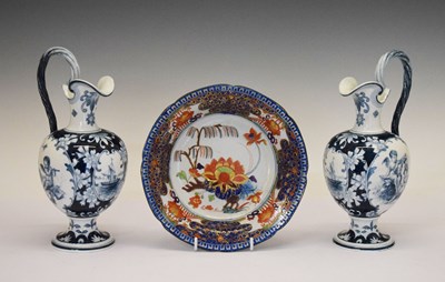 Lot 342 - Pair of Villeroy & Boch ewers and 'Turners Patent' ironstone bowl