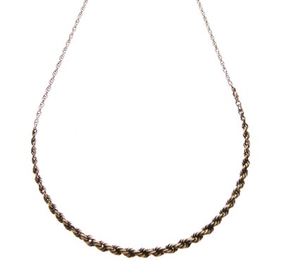Lot 51 - 9ct gold rope link necklace