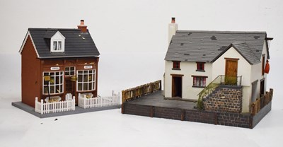 Lot 305 - Scratch built fisherman's cottage and scratch built tea shop