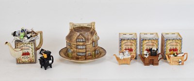 Lot 347 - Cardew novelty teapots and David Birch `bell Inn stilton dome and stand