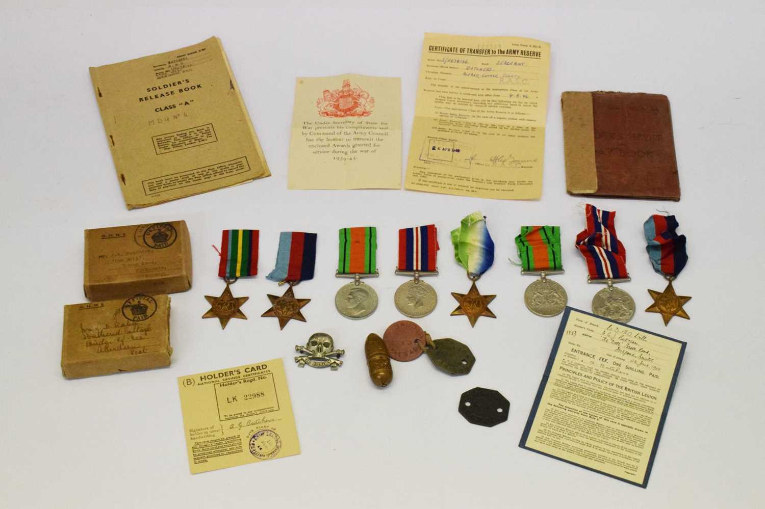 Lot 279 - Two Second World War Medal Groups etc.