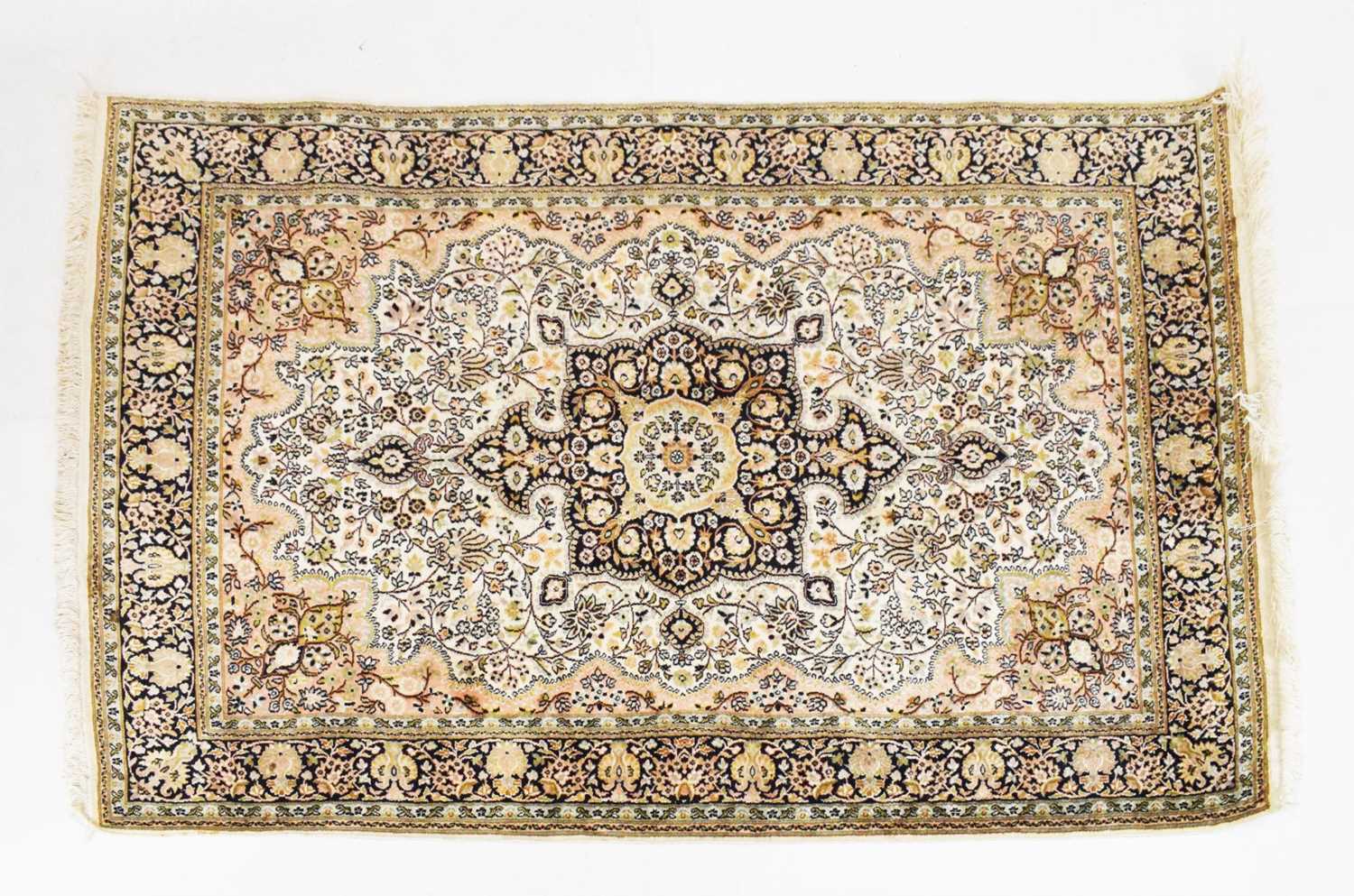 Lot 471 - Middle Eastern silk on wool rug