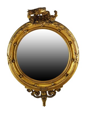 Lot 518 - Gilt frame convex mirror