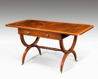 Lot 543 - 19th Century satinwood-crossbanded mahogany sofa table