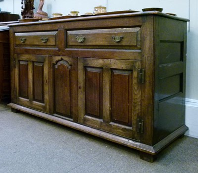 Lot 515 - Oak dresser base with fielded panels