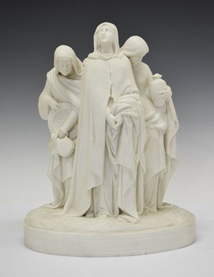 Lot 279 - Parian figure group 'The Three Marys'