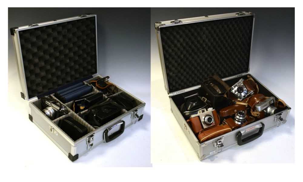 Lot 244 - Quantity of assorted cameras & flight cases