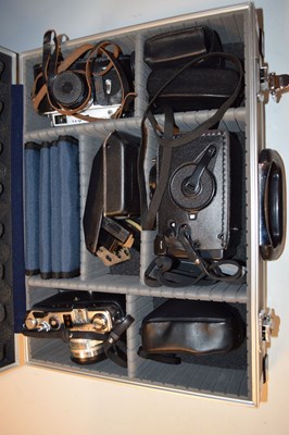 Lot 244 - Quantity of assorted cameras & flight cases