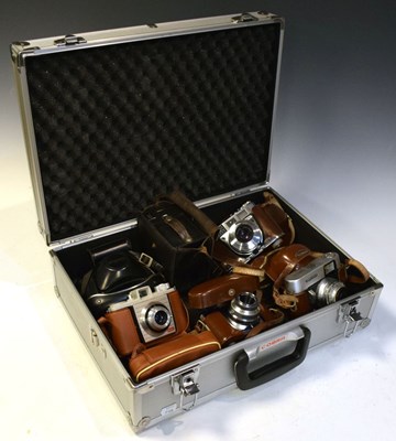 Lot 244 - Quantity of assorted cameras & flight cases