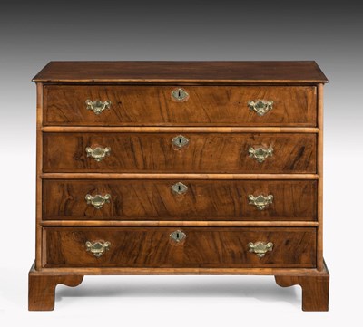 Lot 540 - Mid 18th Century walnut chest of four drawers