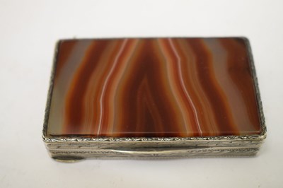 Lot 119 - Art Deco silver cigarette case, agate box and Concorde photo frame