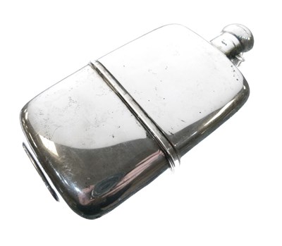 Lot 141 - George V silver hip flask