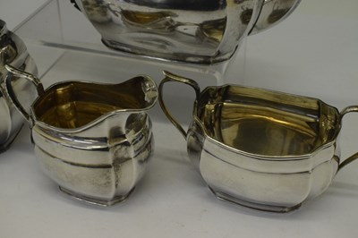 Lot 161 - Art Deco four-piece silver tea set