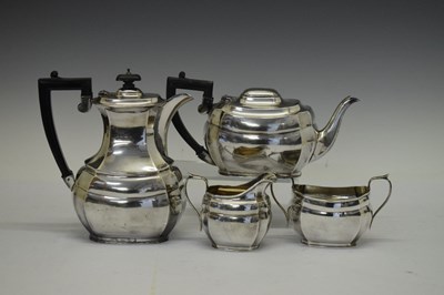 Lot 161 - Art Deco four-piece silver tea set