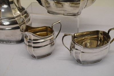 Lot 161 - Art Deco four-piece silver tea set