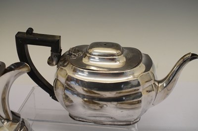 Lot 161 - Art Deco four-piece silver tea set