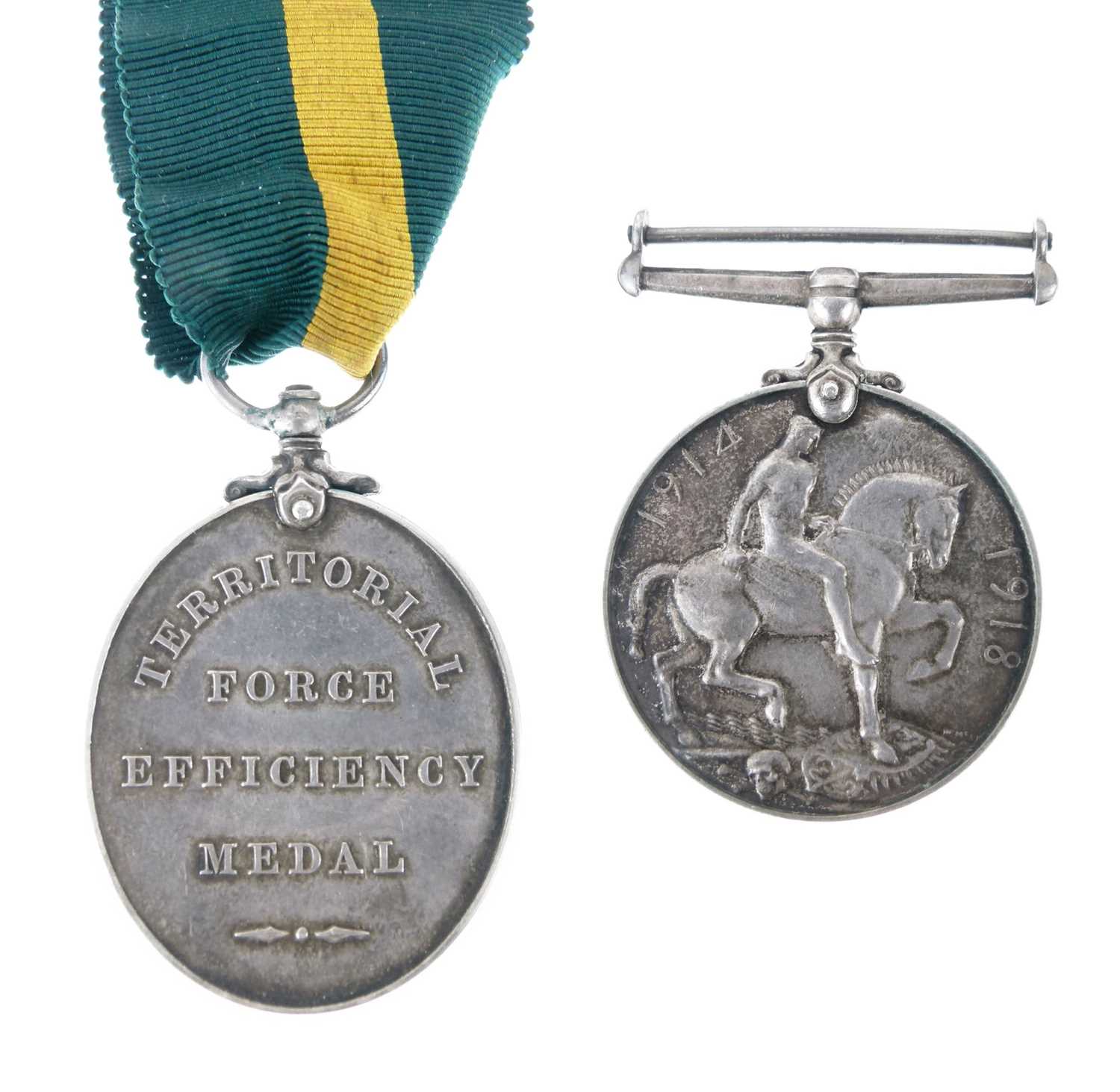 Lot 228 - Territorial Force Efficiency Medal and 1914-1918 War Medal