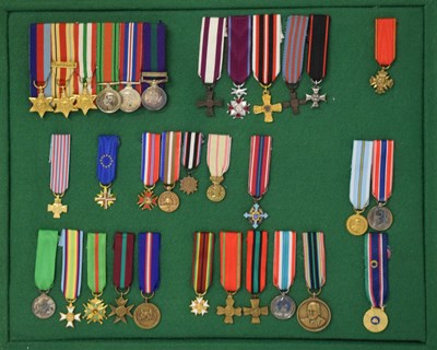 Lot 273 - Framed miniature medal collection