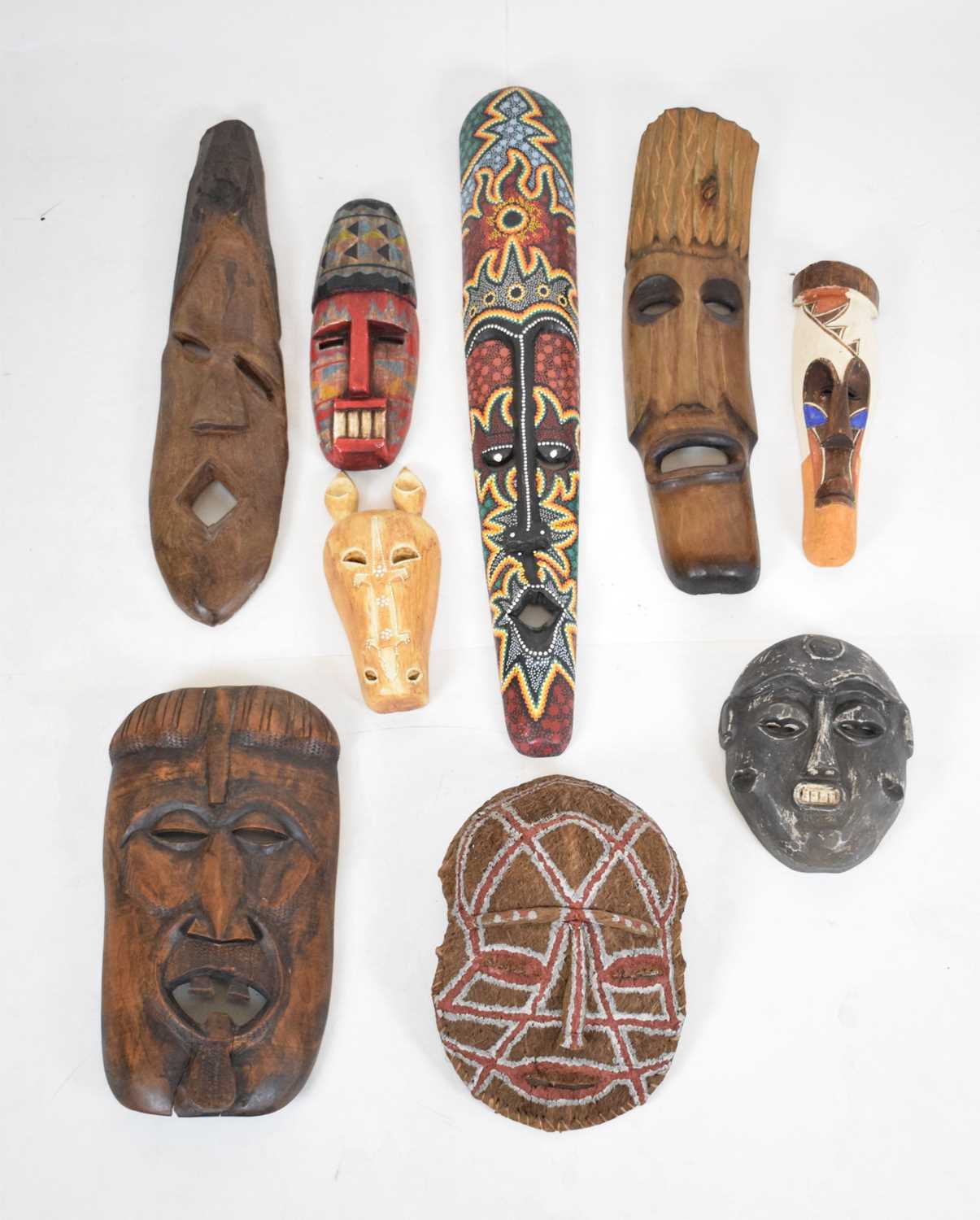 Lot 242 - Collection of African and other tribal masks