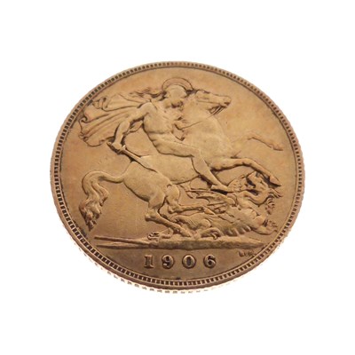 Lot 172 - Edward VII gold half sovereign, 1906