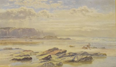 Lot 401 - Samuel Philips Jackson (1830 - 1904) - Watercolour - coastal/ beach scene