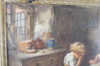 Lot 410 - John Henry Henshall RWS (1856-1928) - Watercolour - 'Spilled milk'