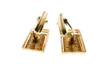 Lot 74 - Pair of 9ct gold cufflinks