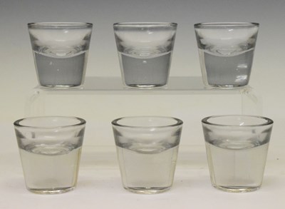 Lot 320 - Six glass 'penny licks'