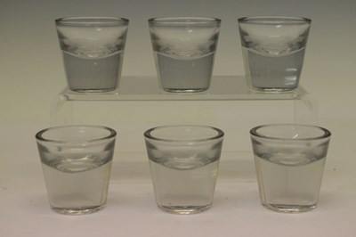 Lot 320 - Six glass 'penny licks'