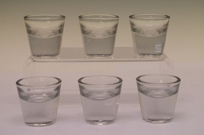 Lot 320 - Six glass 'penny licks'