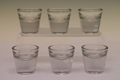 Lot 320 - Six glass 'penny licks'