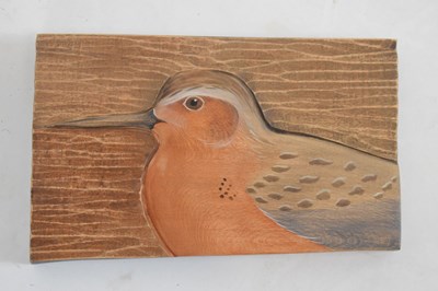 Lot 244 - Kathryn O'Kell - Seven carved limewood  bird plaques