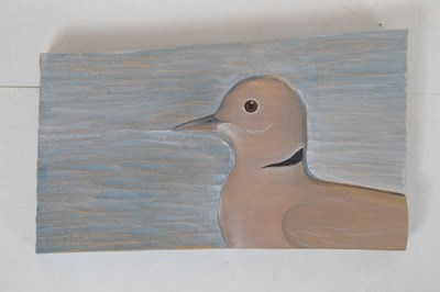 Lot 244 - Kathryn O'Kell - Seven carved limewood  bird plaques