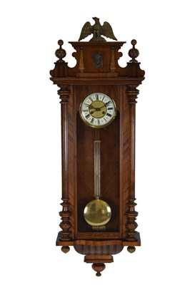 Lot 436 - Walnut cased Vienna wall clock