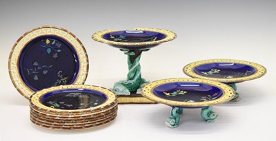 Lot 278 - Wedgwood Majolica part dessert set