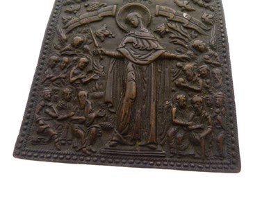 Lot 212 - Orthodox bronze icon