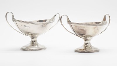 Lot 73 - Pair of Victorian silver pedestal dishes, London 1881