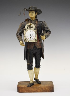 Lot 245 - 19th Century Black Forest 'Pedlar' timepiece