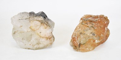 Lot 238 - Two quartz formations of African origin