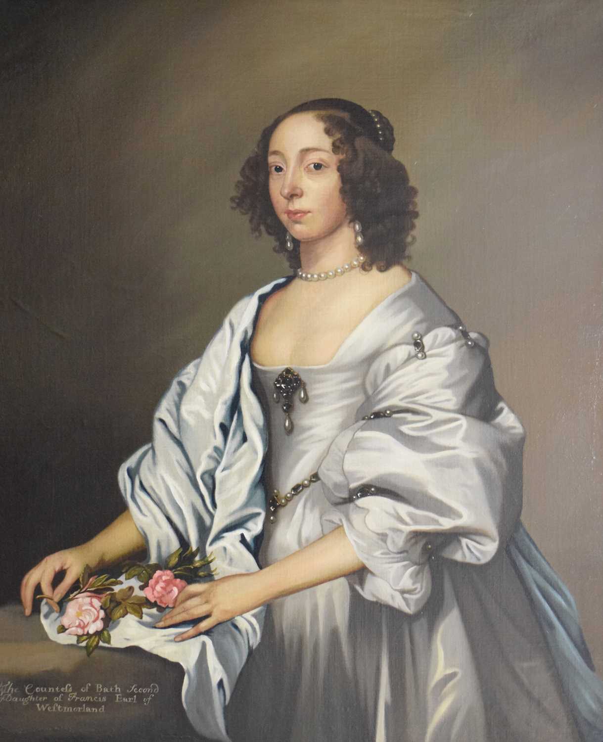Lot 414 - Manner of Antony Van Dyck - Three-quarter length portrait of The Countess of Bath