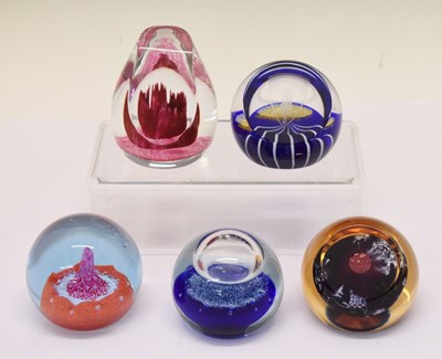 Lot 324 - Five Caithness paperweights