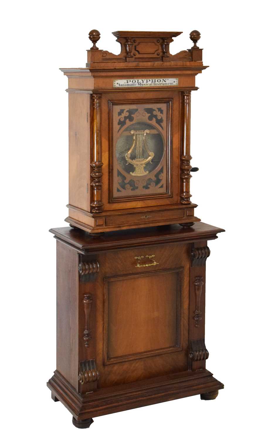 Lot 188 - Late 19th Century walnut-cased 'Polyphon