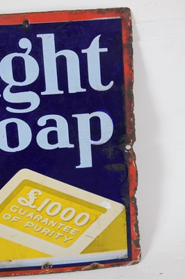 Lot 183 - Sunlight Soap enamel sign