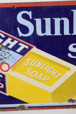 Lot 183 - Sunlight Soap enamel sign