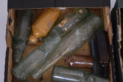 Lot 497 - Quantity of vintage advertising bottles, stoneware bottles